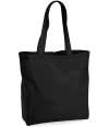 W265 Westford Mill Organic Premium Cotton Maxi Tote Bag Black colour image